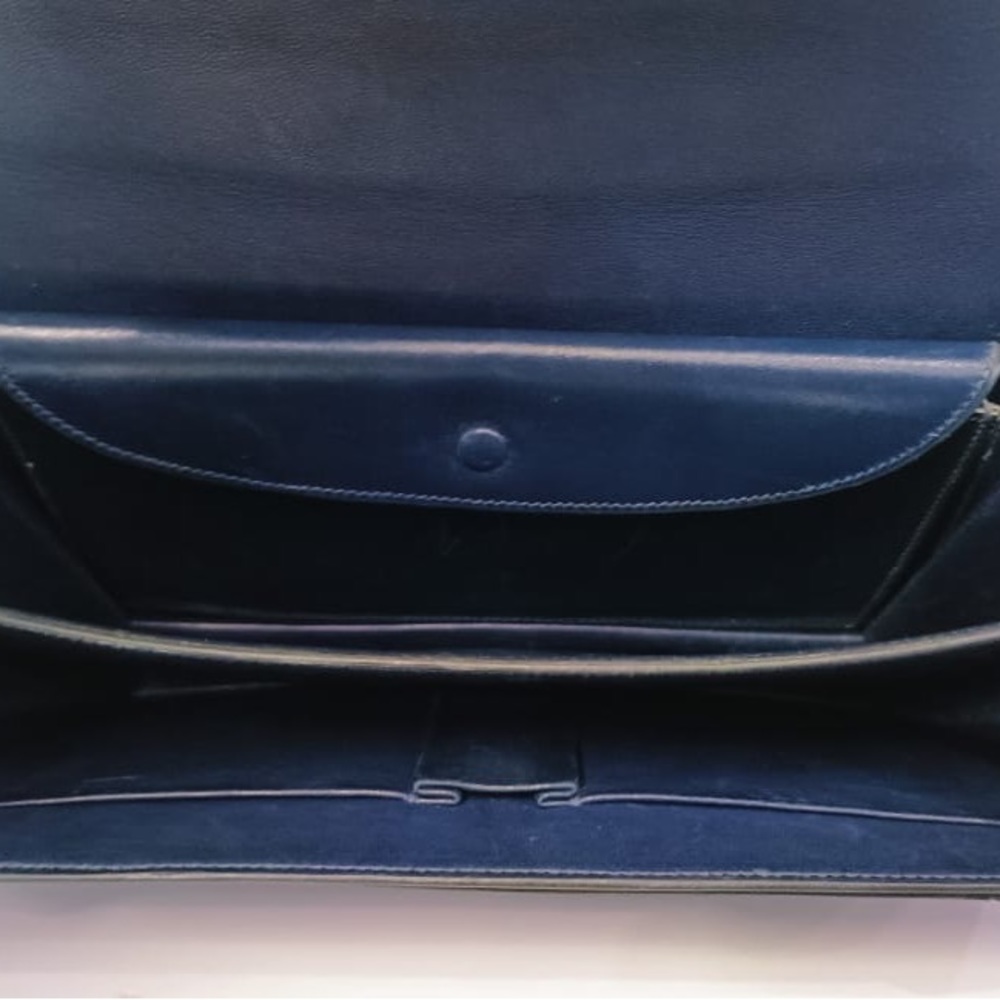 Vintage Hermes Navy Blue Leather Crossbody / Shoulder Bag - Picture 13 of 15